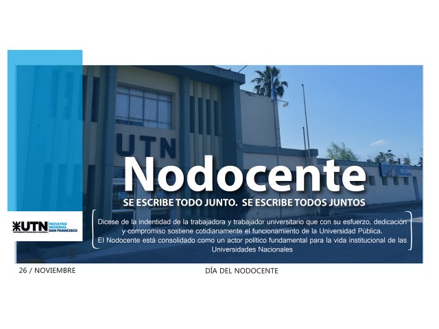 Nuestro saludo y reconocimiento a los trabajadores nodocentes en su día