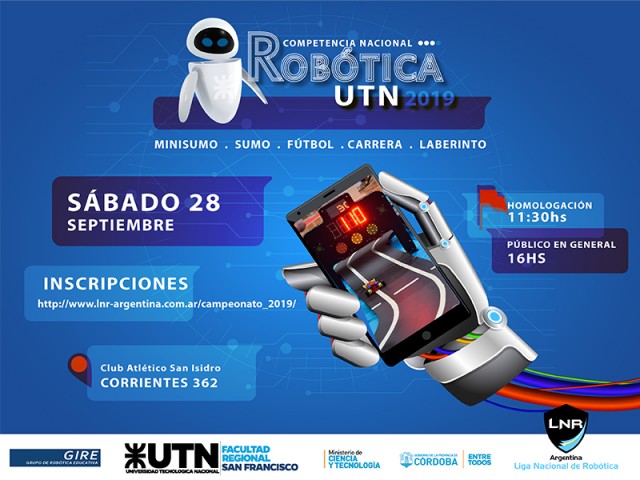 Crece la expectativa por la Competencia Nacional de Robótica del sábado 28