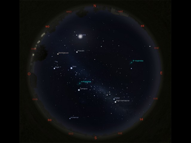El Observatorio Astronómico nos muestra el mapa del cielo de abril