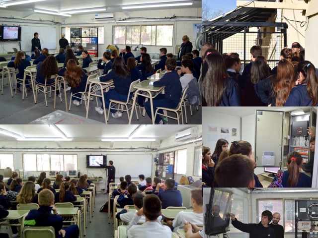 Alumnos del Isfa visitaron la instalación de paneles solares de nuestra Facultad