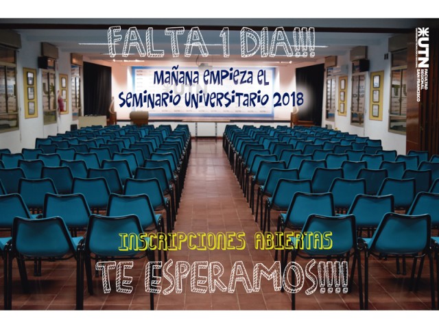 Está todo listo para que mañana comience el Seminario Universitario 2018