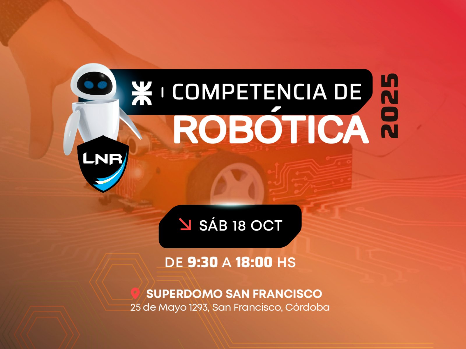 UTN San Francisco: se acerca otra edición de la Competencia Nacional de Robótica