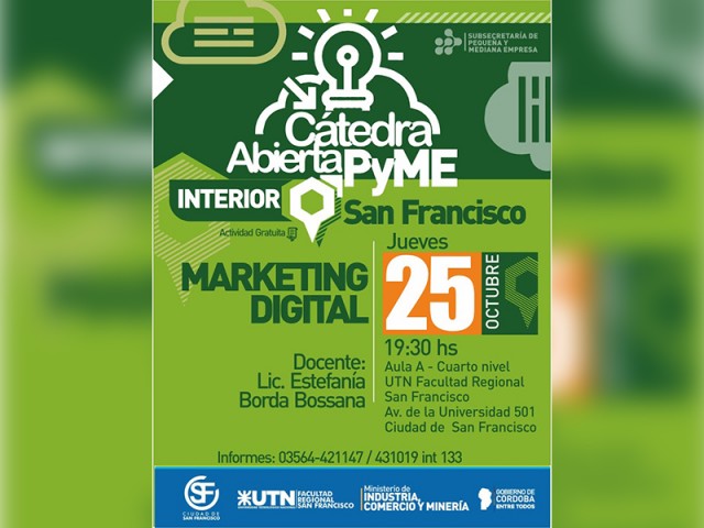 Este jueves 25 habrá una Cátedra Abierta sobre Marketing Digital