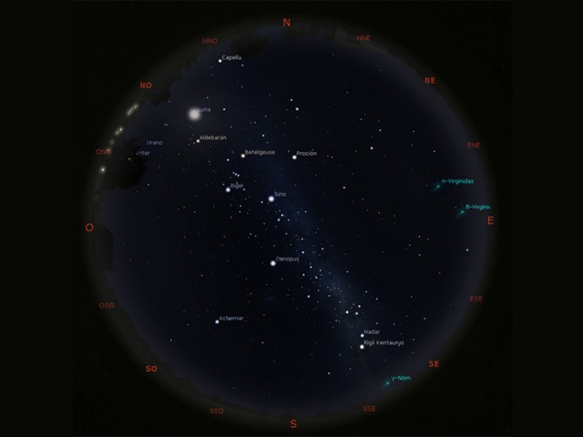 Observatorio Astronómico de la UTN: Mapa del cielo de marzo