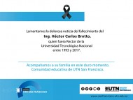 Pesar por el fallecimiento del Ing. Héctor Brotto, rector de la UTN entre 1993 y 2017