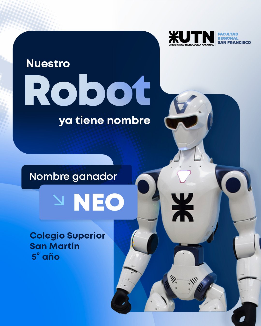 Nuestro robot humanoide tiene nombre: se llamará Neo