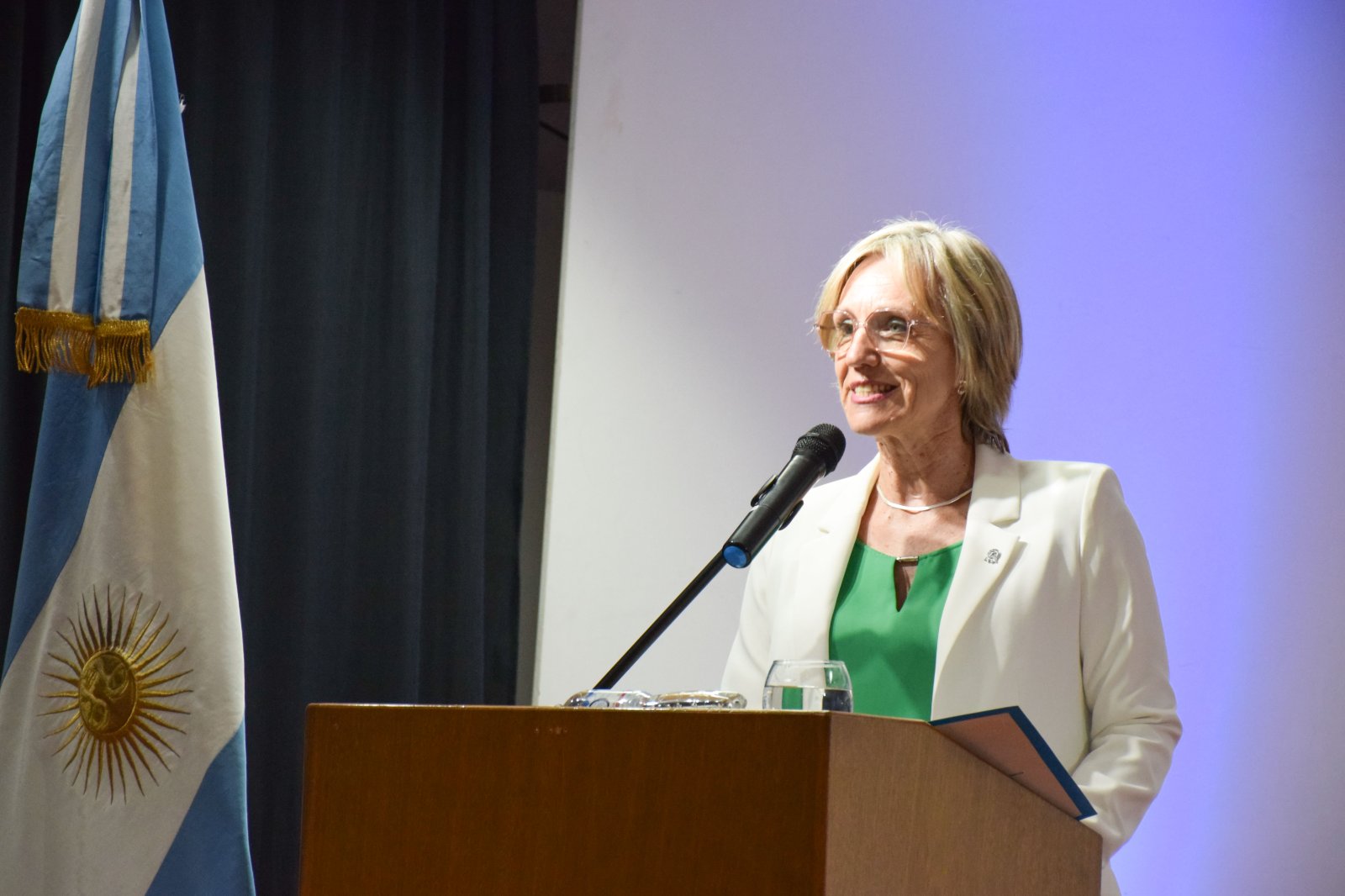 La Ing. Claudia Verino al momento de dirigirse a los presentes