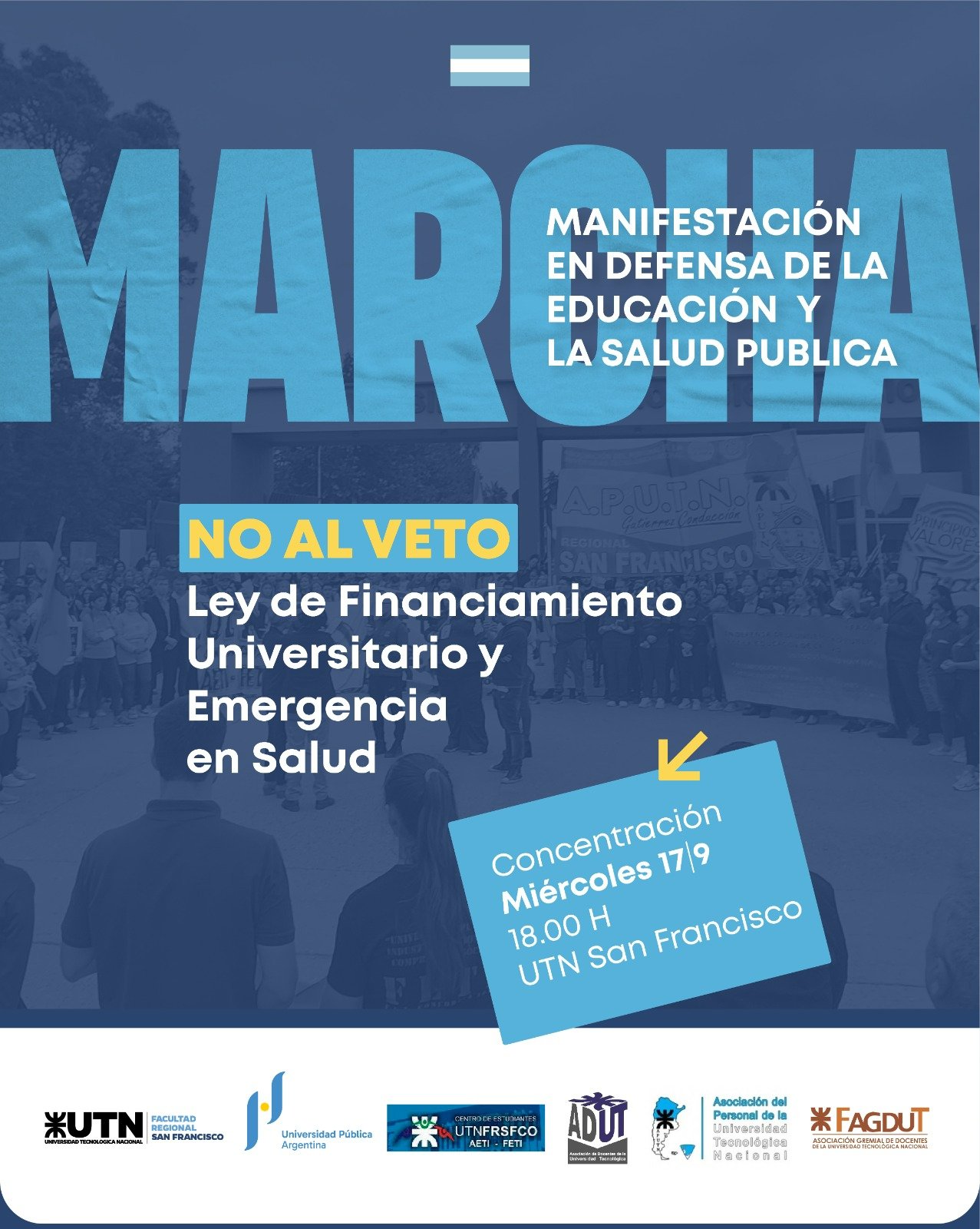 Manifestación en defensa de la educación y la salud pública